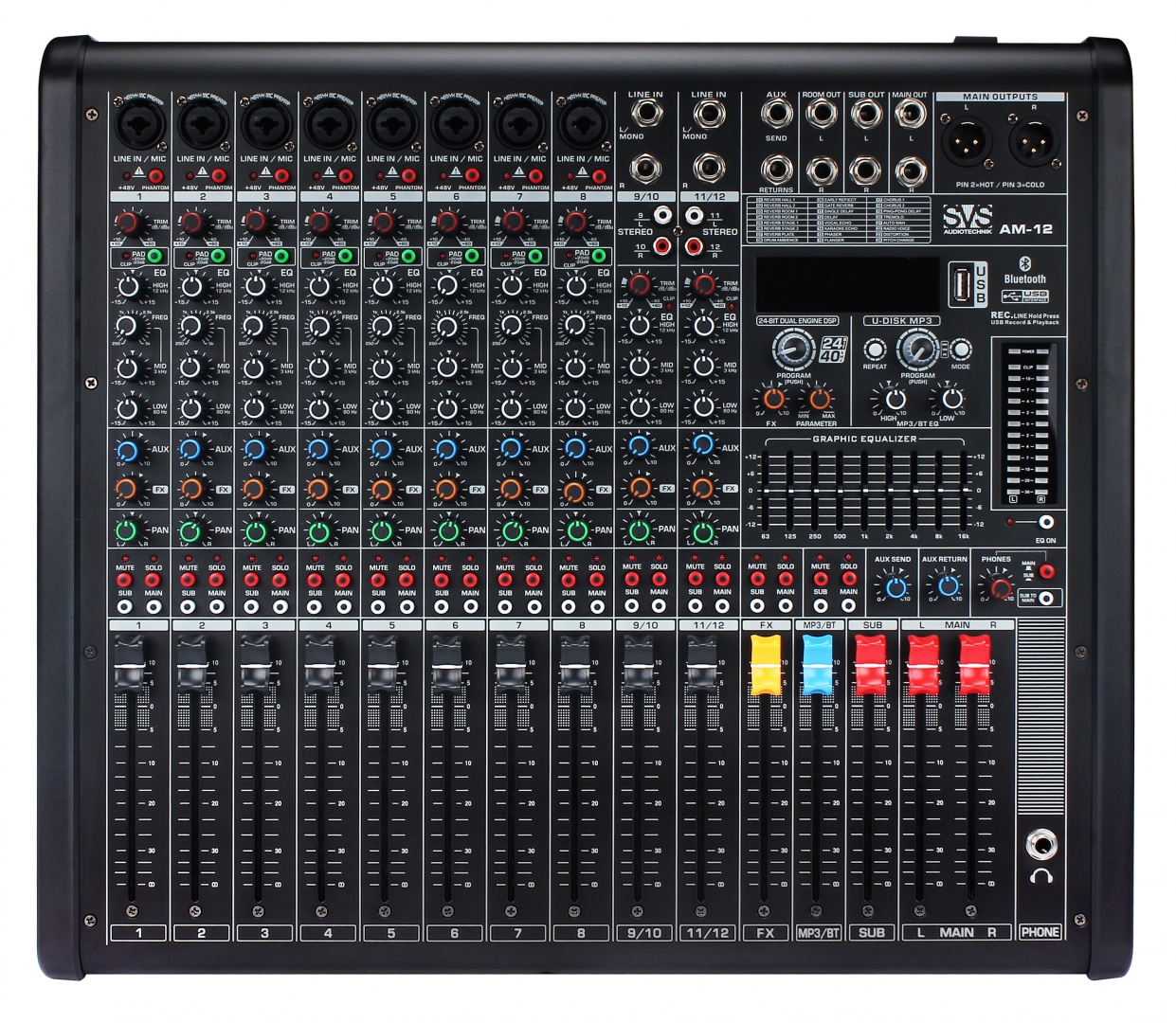 SVS Audiotechnik mixers AM-12 Микшерный пульт аналоговый, 12-канальный в Азове