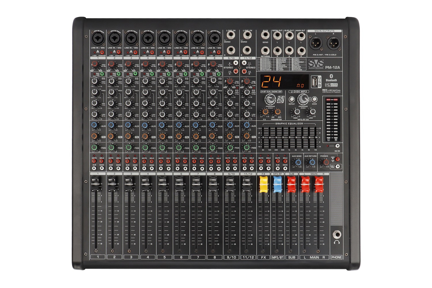 SVS Audiotechnik mixers PM-12A Активный аналоговый микшерный пульт, 12-канальный в Азове